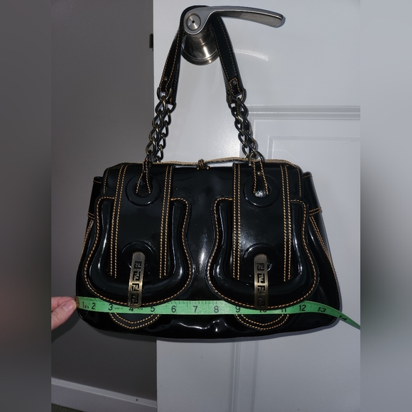 Fendi B Bag in Black Patent Leather - Picture 10 of 12